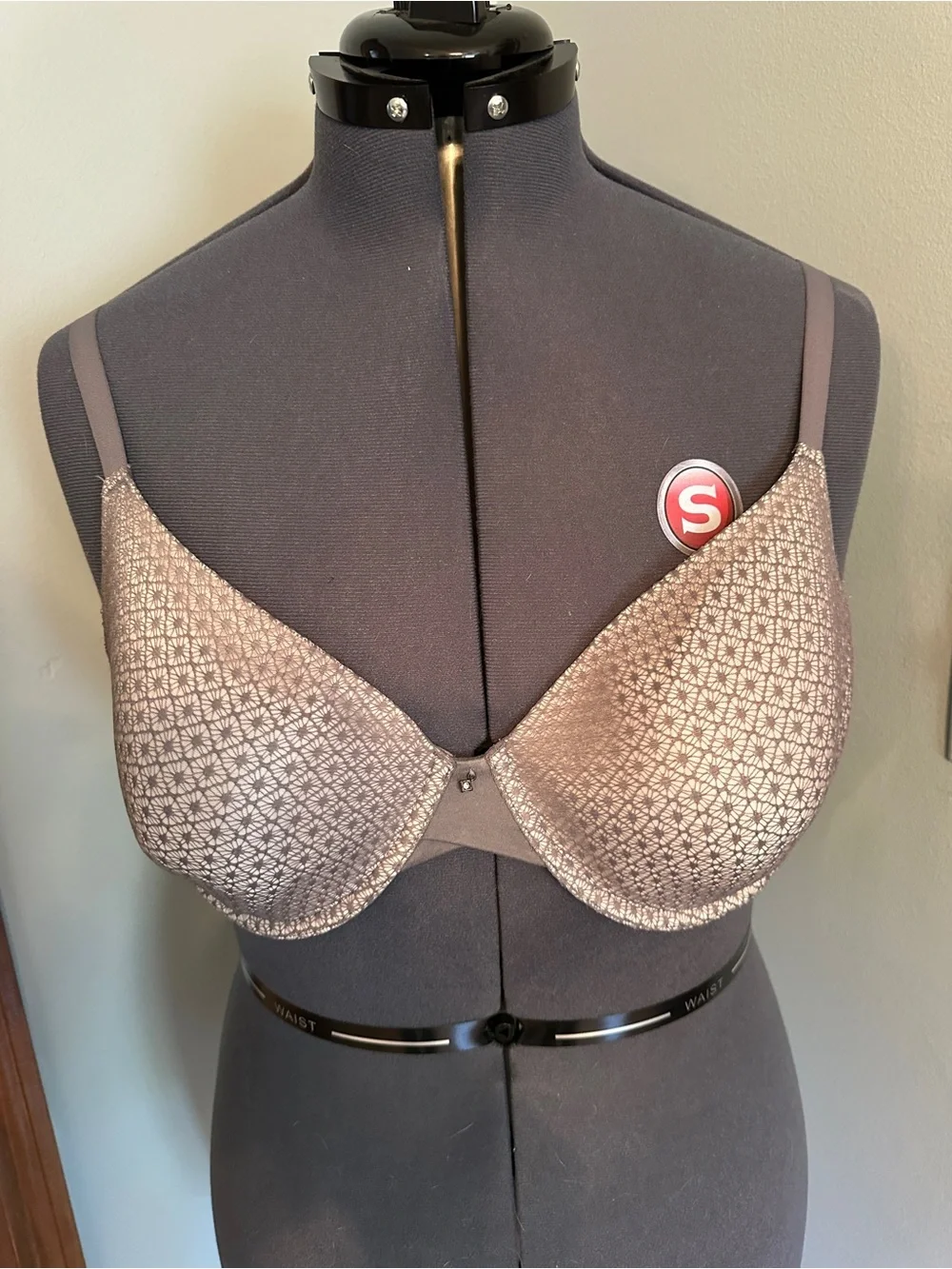 Simply Vera Vera Wang Taupe Geometric Underwire T-Shirt Bra Bundle